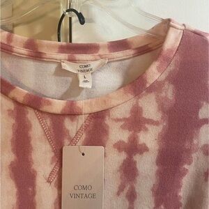 Como Vintage Rose Tie-Dye Top